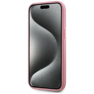 Wholesale Karl Lagerfeld Wrinkled Metal Signature Apple iPhone 15 pink - KLD22042 - {ean13} - Hurt