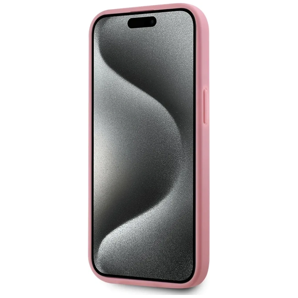 Hurtownia GSM - Etui Karl Lagerfeld Wrinkled Metal Signature do Apple iPhone 15 różowy - KLD22042 - {ean13} - Hurt