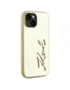 Wholesale Karl Lagerfeld Wrinkled Metal Signature Apple iPhone 15 gold - KLD22043 - {ean13} - Hurt