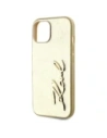 Hurtownia GSM - Karl Lagerfeld zerknittertes Metall-Signatur Apple iPhone 15 Gold - KLD22043 - {ean13} - Hurt