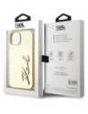 Wholesale Karl Lagerfeld Wrinkled Metal Signature Apple iPhone 15 gold - KLD22043 - {ean13} - Hurt