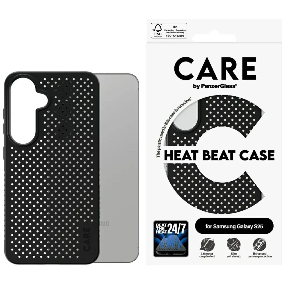 Wholesale CARE by PanzerGlass Feature Heat Beat Samsung Galaxy S25 black - PZG875 - {ean13} - Hurt