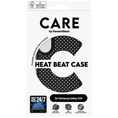 Etui CARE by PanzerGlass Feature Heat Beat do Samsung Galaxy S25 czarny