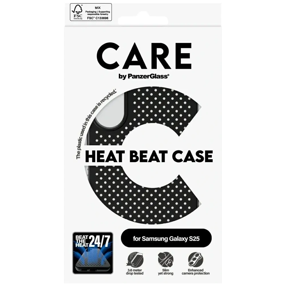 Wholesale CARE by PanzerGlass Feature Heat Beat Samsung Galaxy S25 black - PZG875 - {ean13} - Hurt