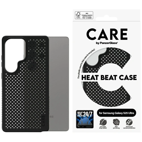 Etui CARE by PanzerGlass Feature Heat Beat do Samsung Galaxy S25 Ultra czarny