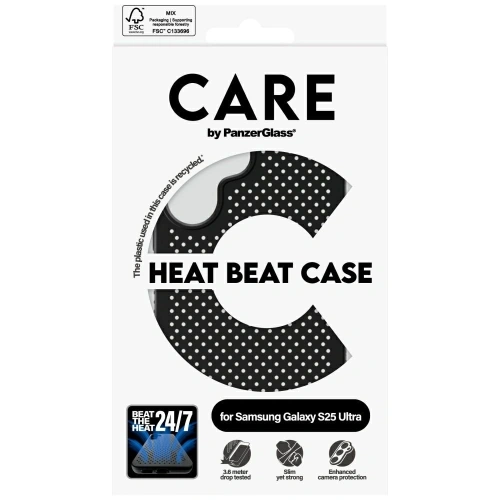 Etui CARE by PanzerGlass Feature Heat Beat do Samsung Galaxy S25 Ultra czarny