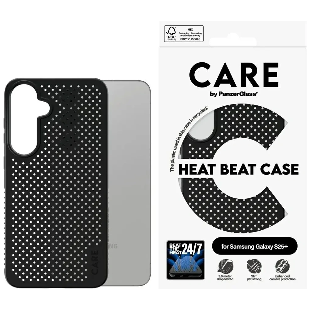 Hurtownia GSM - CARE od PanzerGlass Funkce Heat Beat Samsung Galaxy S25+ Plus černá - PZG877 - {ean13} - Hurt