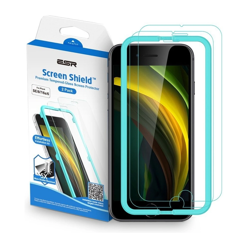 Hurtownia GSM - Sklo ESR Screen Shield Apple iPhone SE 2022/SE 2020/8/7 Clear [2 PACK] - ESR183CL - {ean13} - Hurt