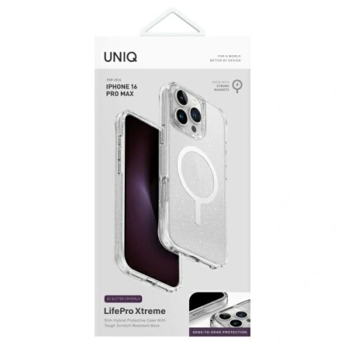 Etui UNIQ LifePro Xtreme Apple iPhone 16 Pro Max Magclick Charging przezroczysty/tinsel lucent