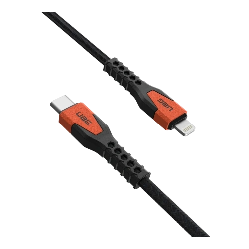 Kabel USB-C / Lightning UAG Urban Armor Gear Rugged Cable 30W 1.5m (black / orange)