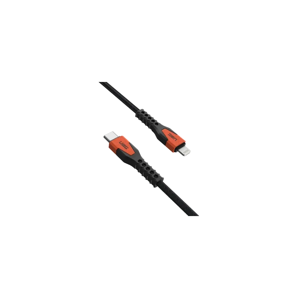UAG Urban Armor Gear Robustes Kabel USB-C / Lightning 30W 1,5 m (schwarz / orange)