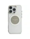 Wholesale Guess IML Metal Colored Circle Classic Logo MagSafe Apple iPhone 16 Pro Max grey - GUE4559 - {ean13} - Hurt