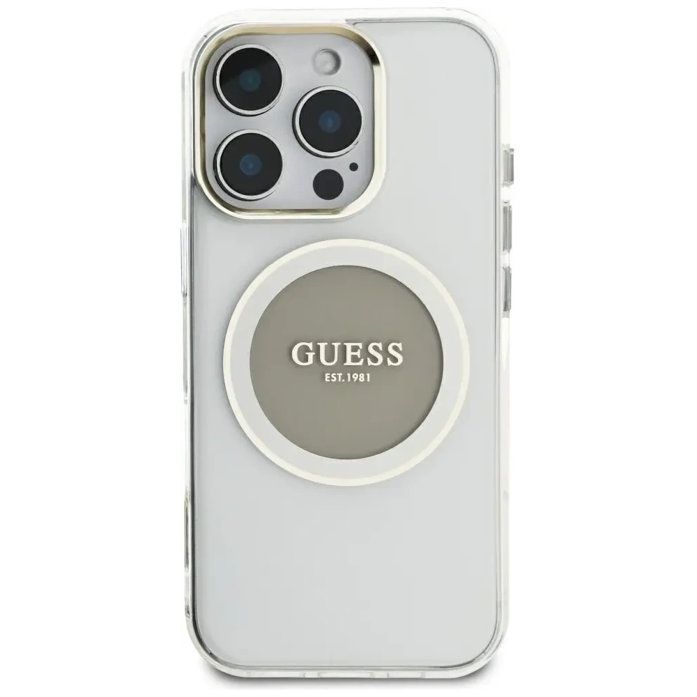 Hurtownia GSM - Hádejte IML Metal Barevný Kruh Klasické Logo MagSafe Apple iPhone 16 Pro Max šedý - GUE4559 - {ean13} - Hurt