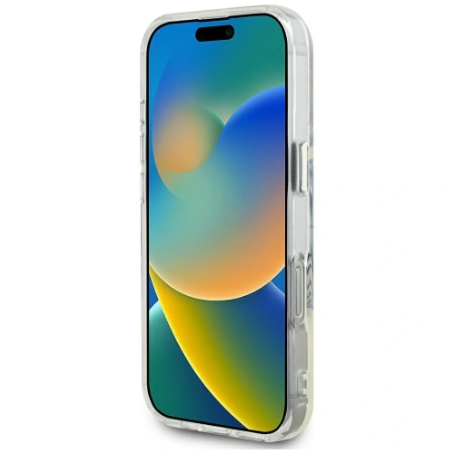 Etui Guess IML Metal Colored Circle Classic Logo MagSafe do Apple iPhone 16 Pro Max szary