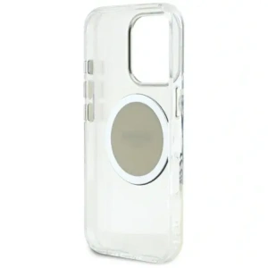 Wholesale Guess IML Metal Colored Circle Classic Logo MagSafe Apple iPhone 16 Pro Max grey - GUE4559 - {ean13} - Hurt