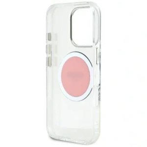 Wholesale Guess IML Metal Colored Circle Classic Logo MagSafe Apple iPhone 16 Pro pink - GUE4560 - {ean13} - Hurt
