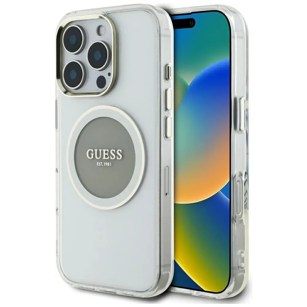 Hurtownia GSM - Hádejte IML Metal Barevný Kruh Klasické Logo MagSafe Apple iPhone 16 Pro šedý - GUE4561 - {ean13} - Hurt