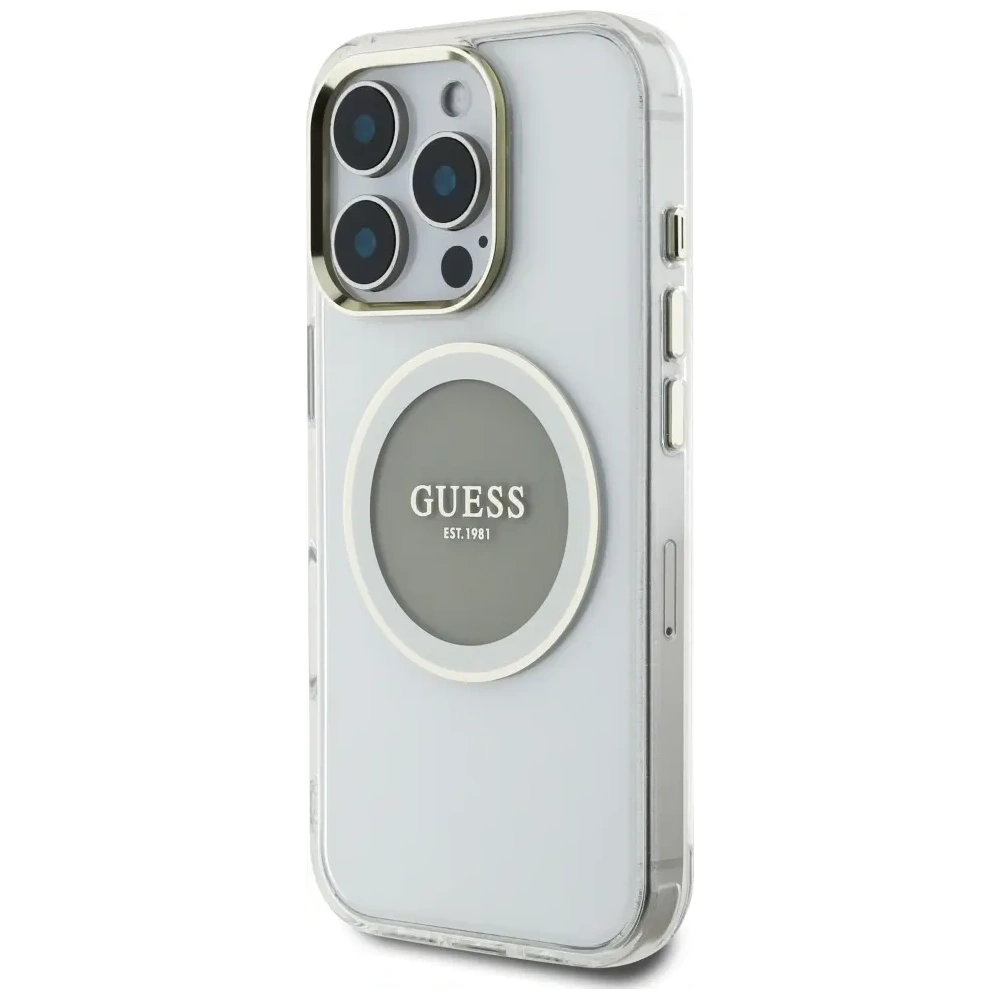 Hurtownia GSM - Hádejte IML Metal Barevný Kruh Klasické Logo MagSafe Apple iPhone 16 Pro šedý - GUE4561 - {ean13} - Hurt