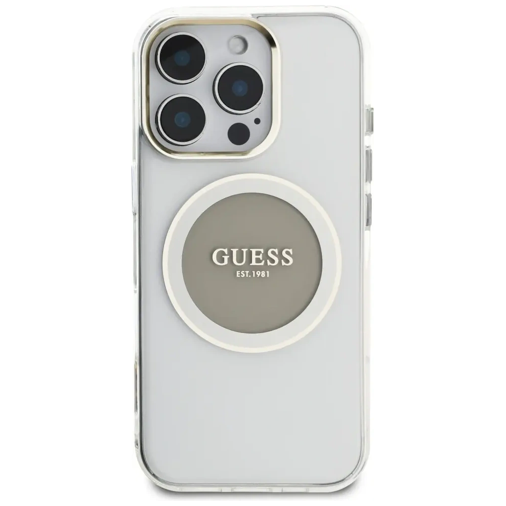 Hurtownia GSM - Hádejte IML Metal Barevný Kruh Klasické Logo MagSafe Apple iPhone 16 Pro šedý - GUE4561 - {ean13} - Hurt