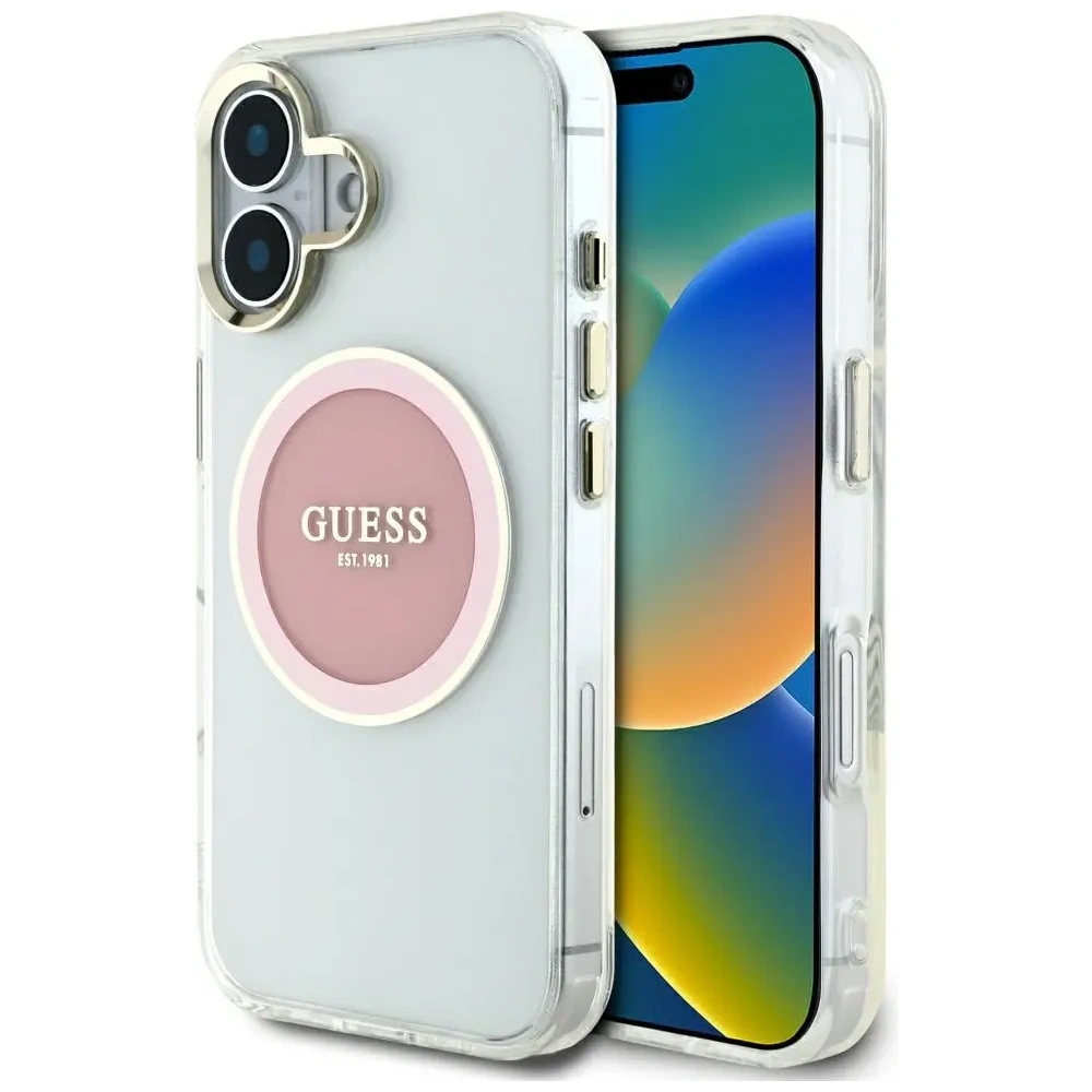 Hurtownia GSM - Gondolj az IML fém színű kör klasszikus logójára, MagSafe Apple iPhone 16 rózsaszín. - GUE4562 - {ean13} - Hurt