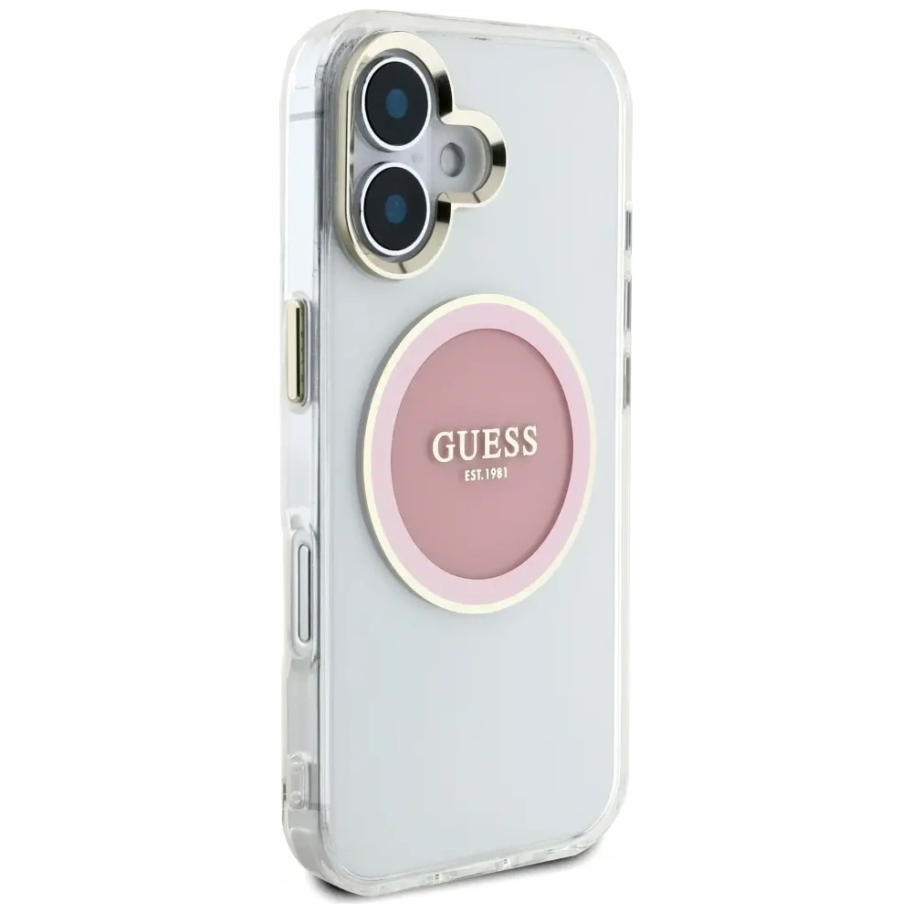Hurtownia GSM - Gondolj az IML fém színű kör klasszikus logójára, MagSafe Apple iPhone 16 rózsaszín. - GUE4562 - {ean13} - Hurt