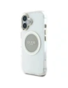 Wholesale Guess IML Metal Colored Circle Classic Logo MagSafe Apple iPhone 16 grey - GUE4563 - {ean13} - Hurt