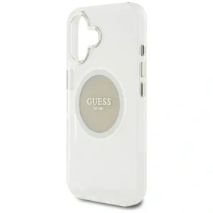 Wholesale Guess IML Metal Colored Circle Classic Logo MagSafe Apple iPhone 16 grey - GUE4563 - {ean13} - Hurt
