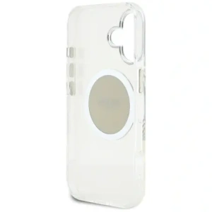 Wholesale Guess IML Metal Colored Circle Classic Logo MagSafe Apple iPhone 16 grey - GUE4563 - {ean13} - Hurt