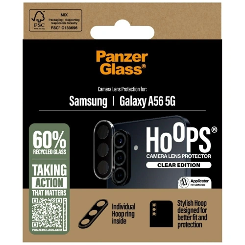 Szkło hartowane na obiektyw PanzerGlass Hoops Lens Protector do Samsung Galaxy A56 5G przezroczysty