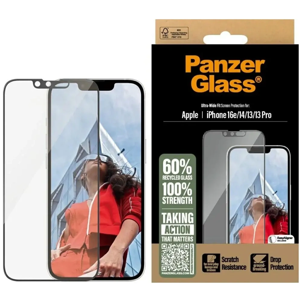 Wholesale PanzerGlass Ultra-Wide Fit Apple iPhone 16e / 14 / 13 / 13 Pro - PZG880 - {ean13} - Hurt
