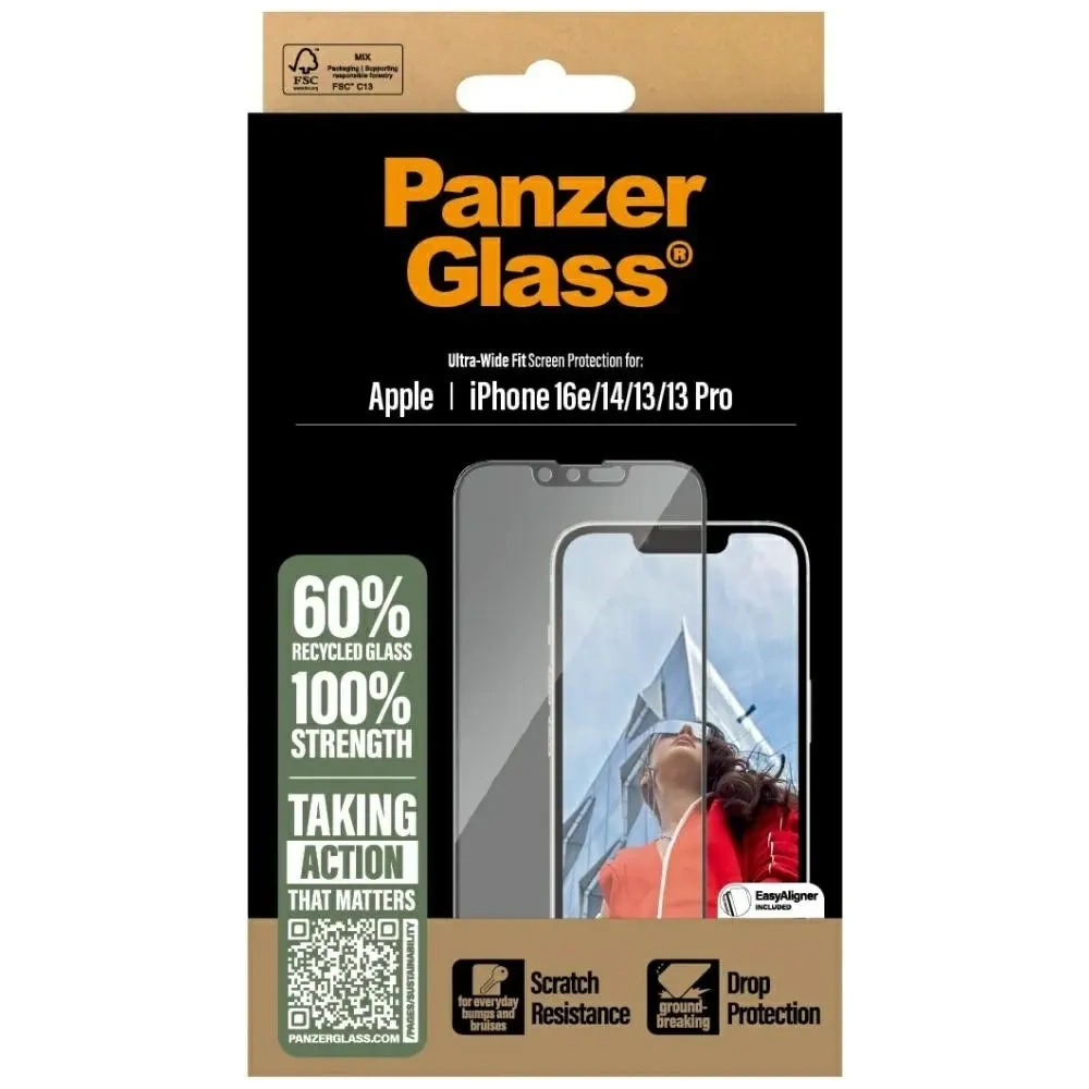 Wholesale PanzerGlass Ultra-Wide Fit Apple iPhone 16e / 14 / 13 / 13 Pro - PZG880 - {ean13} - Hurt