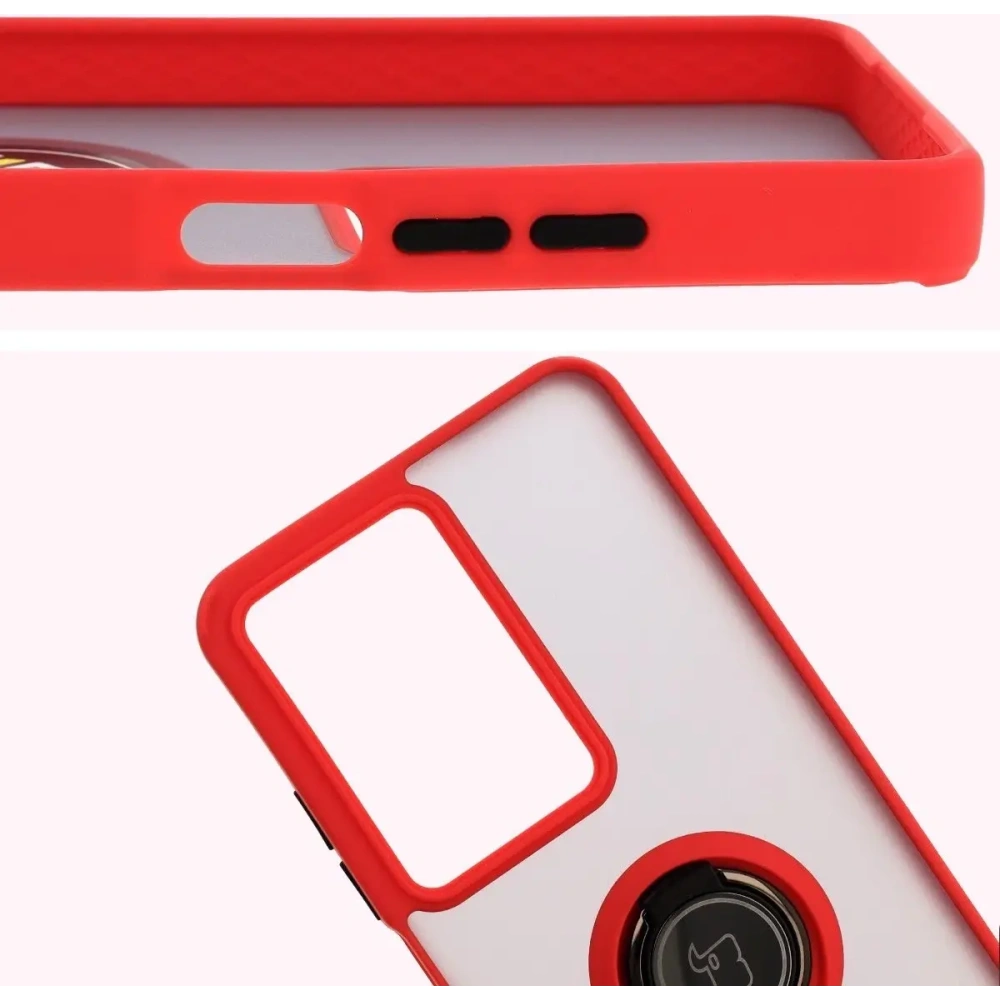 Wholesale Bizon Case Hybrid Ring Realme C75 4G / 14x 5G smoky with a red frame - BIZ9081 - {ean13} - Hurt