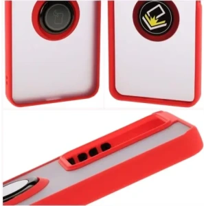 Wholesale Bizon Case Hybrid Ring Realme C75 4G / 14x 5G smoky with a red frame - BIZ9081 - {ean13} - Hurt