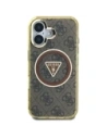 Wholesale Guess IML Metal Glitter 4G Circle Triangle MagSafe Apple iPhone 16 brown - GUE4564 - {ean13} - Hurt