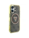 Wholesale Guess IML Metal Glitter 4G Circle Triangle MagSafe Apple iPhone 16 brown - GUE4564 - {ean13} - Hurt