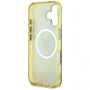 Wholesale Guess IML Metal Glitter 4G Circle Triangle MagSafe Apple iPhone 16 brown - GUE4564 - {ean13} - Hurt