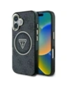 Wholesale Guess IML Metal Glitter 4G Circle Triangle MagSafe Apple iPhone 16 black - GUE4565 - {ean13} - Hurt
