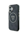 Wholesale Guess IML Metal Glitter 4G Circle Triangle MagSafe Apple iPhone 16 black - GUE4565 - {ean13} - Hurt