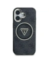 Wholesale Guess IML Metal Glitter 4G Circle Triangle MagSafe Apple iPhone 16 black - GUE4565 - {ean13} - Hurt