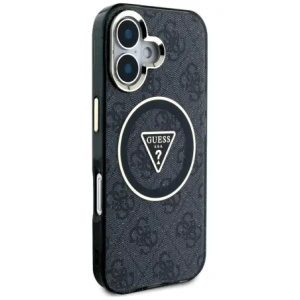 Wholesale Guess IML Metal Glitter 4G Circle Triangle MagSafe Apple iPhone 16 black - GUE4565 - {ean13} - Hurt