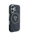 Wholesale Guess IML Metal Glitter 4G Circle Triangle MagSafe Apple iPhone 16 black - GUE4565 - {ean13} - Hurt