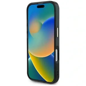 Hurtownia GSM - Guess IML Fém Csillám 4G Kör Háromszög MagSafe Apple iPhone 16 fekete - GUE4565 - {ean13} - Hurt