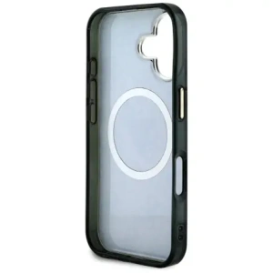 Wholesale Guess IML Metal Glitter 4G Circle Triangle MagSafe Apple iPhone 16 black - GUE4565 - {ean13} - Hurt