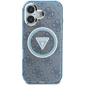 Wholesale Guess IML Metal Glitter 4G Circle Triangle MagSafe Apple iPhone 16 blue - GUE4566 - {ean13} - Hurt