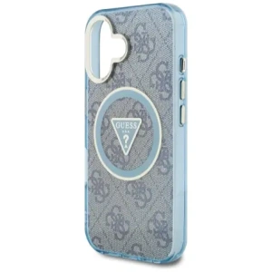 Wholesale Guess IML Metal Glitter 4G Circle Triangle MagSafe Apple iPhone 16 blue - GUE4566 - {ean13} - Hurt
