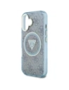 Wholesale Guess IML Metal Glitter 4G Circle Triangle MagSafe Apple iPhone 16 blue - GUE4566 - {ean13} - Hurt
