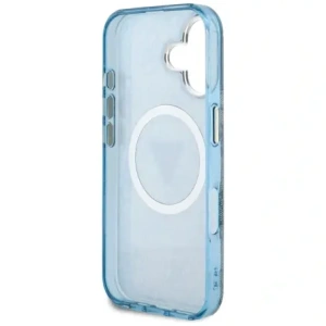 Wholesale Guess IML Metal Glitter 4G Circle Triangle MagSafe Apple iPhone 16 blue - GUE4566 - {ean13} - Hurt