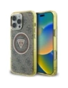 Hádejte IML Metal Glitter 4G Kruh Trojúhelník MagSafe Apple iPhone 16 Pro hnědý