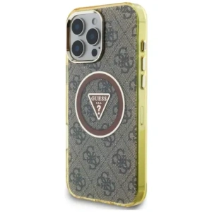 Hurtownia GSM - Hádejte IML Metal Glitter 4G Kruh Trojúhelník MagSafe Apple iPhone 16 Pro hnědý - GUE4567 - {ean13} - Hurt