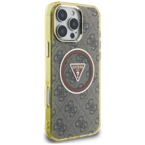 Hurtownia GSM - Hádejte IML Metal Glitter 4G Kruh Trojúhelník MagSafe Apple iPhone 16 Pro hnědý - GUE4567 - {ean13} - Hurt